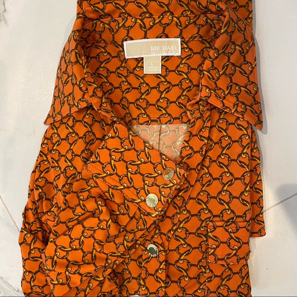 Michael Kors belted shirt dress